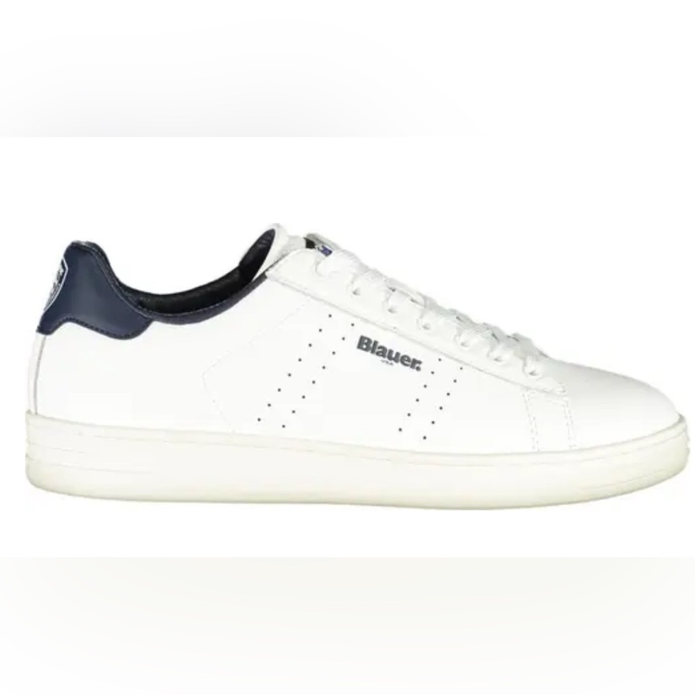 Blauer White and Dark Blue Casual Sneakers